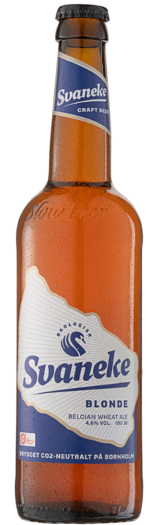 Svaneke Blonde Øko, øl, glas, 0.33 l., 18 Stk.