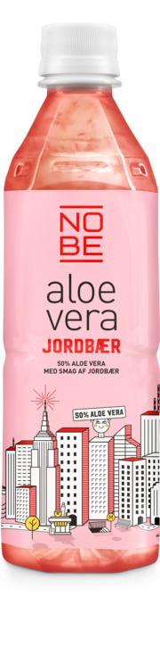 Nobe Aloe Vera Jordbær, plast, 0.5 l., 20 stk.