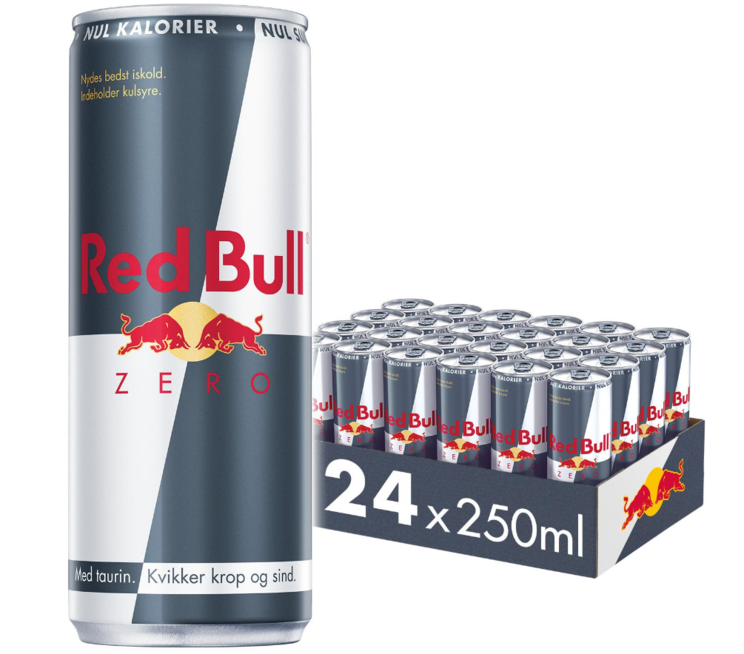 Red Bull Zero, Energidrik, Dåse, 0.25 l., 24 Stk.