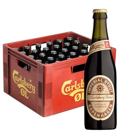 Gl. Carlsberg Porter, øl, glas, 0.33 l., 30 stk.