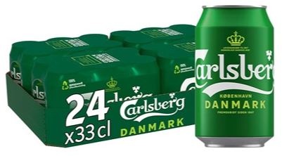 Carlsberg Pilsner, dåse, 0.33 l., 24 stk.