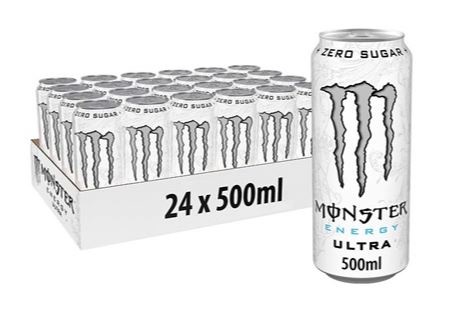 Monster Ultra Zero, energidrik, dåse, 0.5 l., 24 stk.
