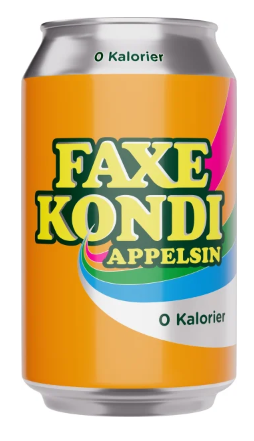 Faxe Kondi Appelsin 0 Kalorier 0,33 cl dåse 24 stk.