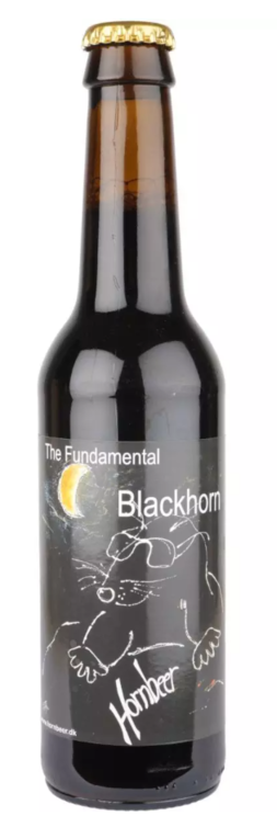 Hornbeer Blackhorn 10% alc, øl, glas, 0.33 l., 20 stk.