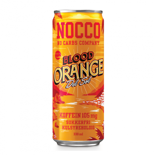 Nocco Blood Orange Del Sol, dåse, 0.33 l., 24 stk.