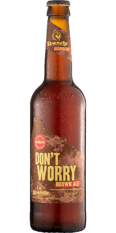 Svaneke Don't Worry Brown Ale Øko, øl, glas, 0.33 l., 18 Stk.