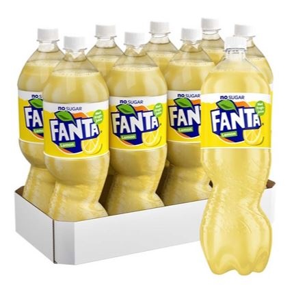 Fanta Lemon Zero, plast, 1.5 l., 8 stk.