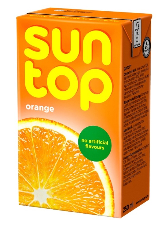 SunTop Appelsin, pap, 0.25 l., 27 stk.