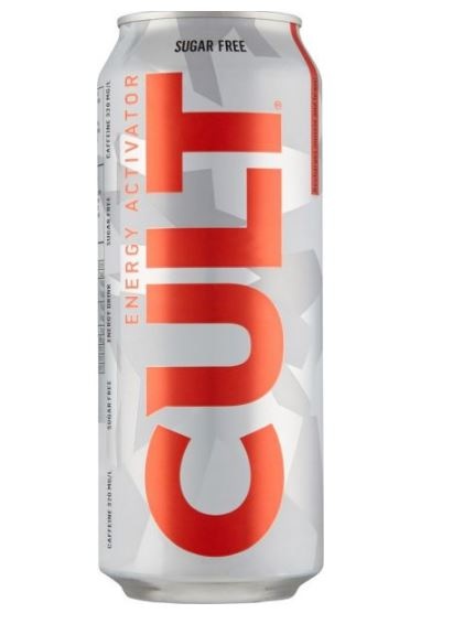 Cult Energy Sugarfree, dåse, energidrik, 0,5 l., 24 stk.