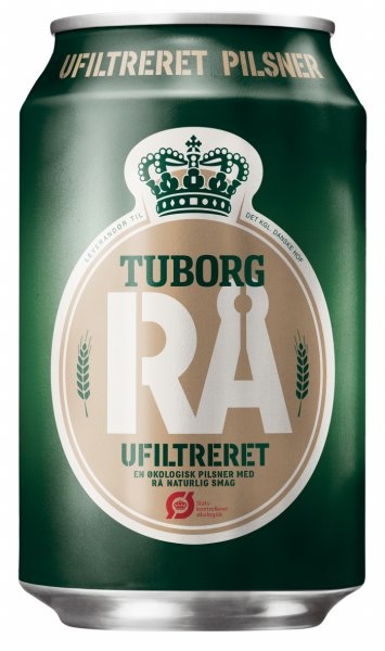 Tuborg Rå, økologisk, dåse, 0.33 l., 24 stk.