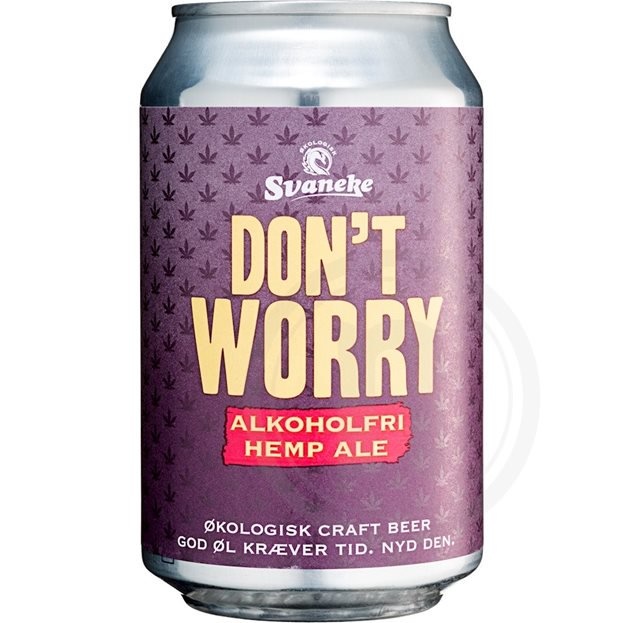 Svaneke Don't Worry Hemp Ale, alkoholfri, økologisk, dåse, 0.33 l., 15 Stk.