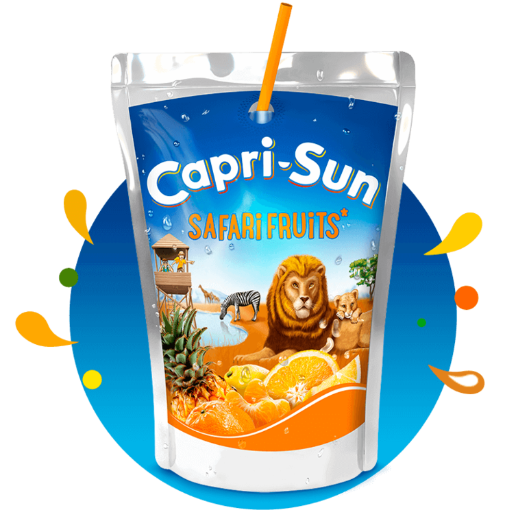 Capri-Sun Safari, juice, plast m. sugerør, 0.2 l., 40 stk.