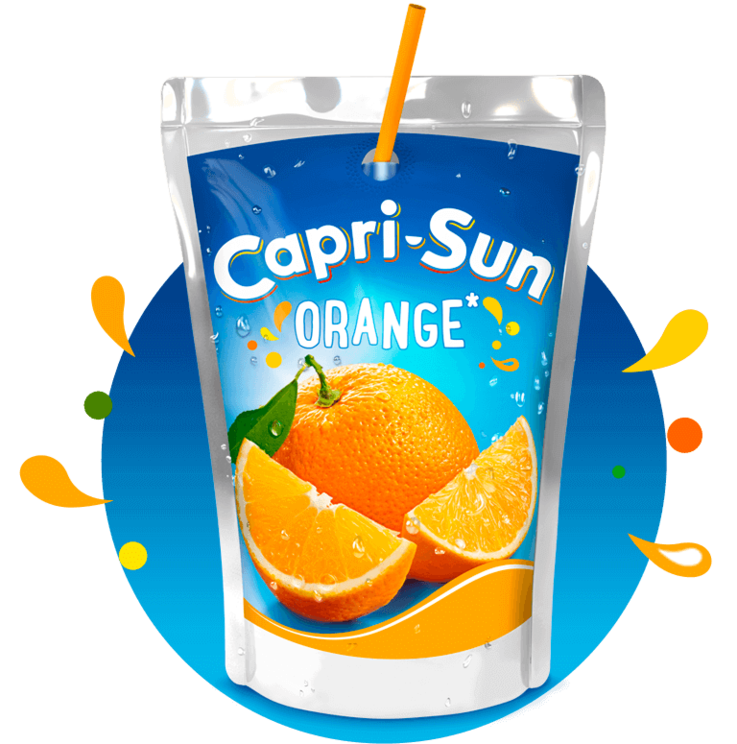 Capri-Sun Orange, juice, plast m. sugerør, 0.2 l., 40 stk.