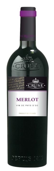 Cruse Merlot, vin, glas, 0.75 l., 6 stk.