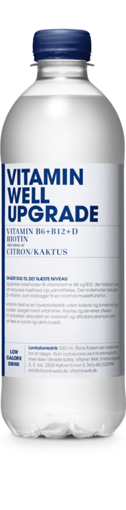 Vitamin Well UPGRADE, citron/kaktus, vitamindrik, plast, 0.5 l., 12 stk.