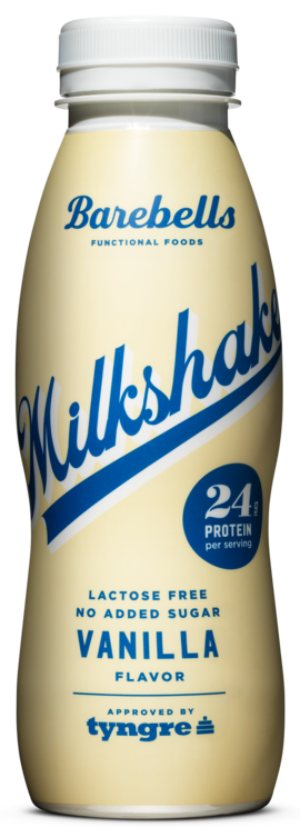 Barebells Vanilla Milkshake, proteindrik, plast, 0.33 l., 8 Stk