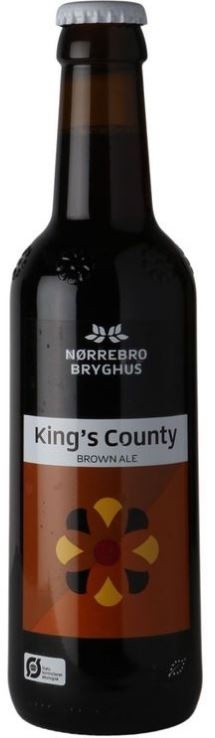 Nørrebro Bryghus Kings County, øl, glas, 0.33 l., 18 stk.