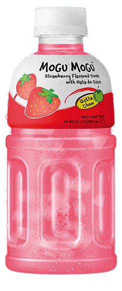 Mogu Mogu Strawberry, Plast, Aromatiseret Juice, 0.32 l.,  24 stk.