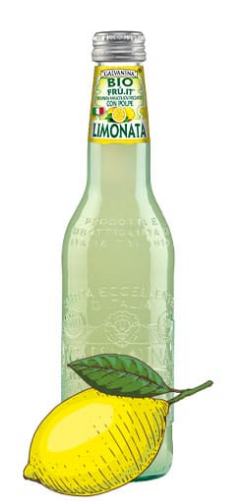 Galvanina Sparkling Lemon Øko, Glas, 0.355 l., 12 Stk.