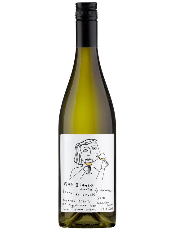 Depanneur Organic Vino Bianco, Chardonnay, 12,5% Alk. Vol, glas, 0.75 l., 6 stk.