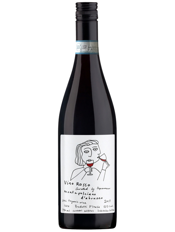 Depanneur Organic Vino Rosso, Montepulciano, 13,5% Alk. Vol, glas, 0.75 l., 6 stk.
