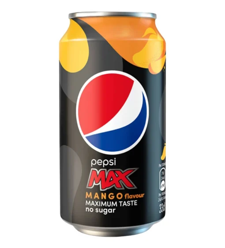 Pepsi Max Mango, dåse, 0,33 l. 24 Stk