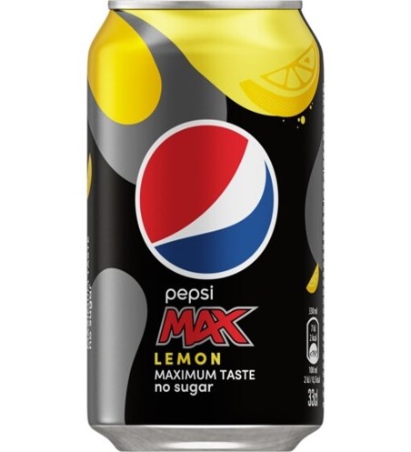 Pepsi Max Lemon, dåse, 0,33 l. 24 Stk
