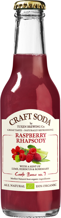 Craft Soda, Rasberry Rhapsody, lemonade, økologisk, glas, 0.20 l., 24 stk.