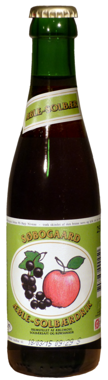 Søbogaard Æble-Solbær, økologisk, glas, 0.25 l., 30 Stk.