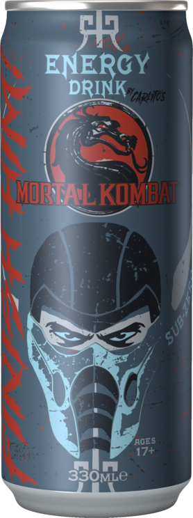 Mortal Kombat Sub Zero, energidrik, dåse, 0.33 l., 24 Stk.