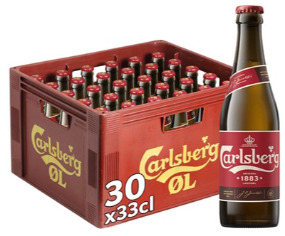 Carlsberg 1883, øl, glas, 0.33 l., 30 stk.