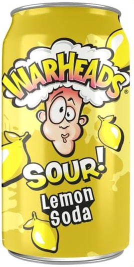 Warheads Sour! Lemon Soda, Dåse, 0.33 l. 12 stk.