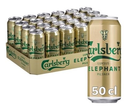 Carlsberg Elephant, øl, dåse, 0.5 l., 24 stk.