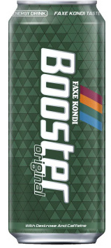 Faxe Kondi Booster Original, dåse, energidrik, 0,5 l., 24 stk.