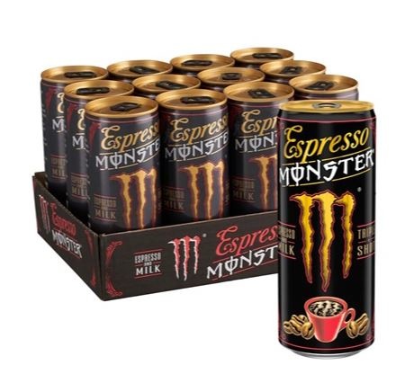 Monster Espresso Triple Shot, Cream dåse slim, 0.25 l., 12stk.