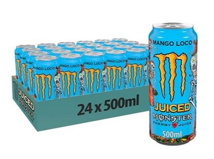 Monster Loco Energy Mango, energidrik, dåse, 0.5 l., 24 stk.