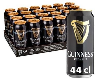 Guinness Draught, øl, dåse, 0.44 l., 24 Stk.