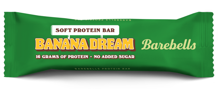 Barebells Soft Bar Banana Dream, proteinbar, 55 g., 12 stk