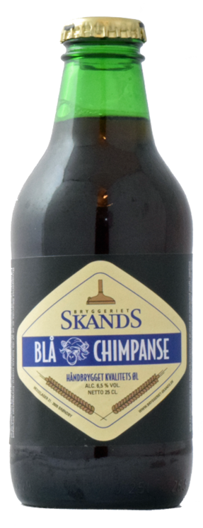 Skands Blå Chimpanse, øl, glas, 0.25 l., 20 stk.