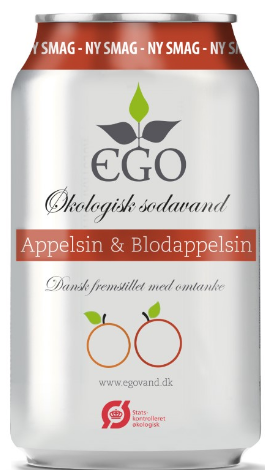 Harboe EGO Appelsin/Mango Økologisk, dåse, 0.33 l., 24 stk.