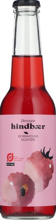 Bornholms Hindbær, saft, økologisk, glas, 0.275 l., 20 Stk.