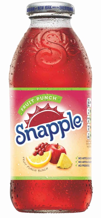 Snapple Fruit Punch, glas, 0.473 l., 12 Stk.