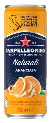 San Pellegrino Aranciata Appelsin, dåse, 0.33 l., 24 stk.