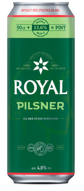 Royal Pilsner dåse 4,6% 20 x 56,8 cl.