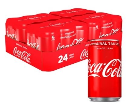 Coca-Cola, dåse, 0.33 l., 24 stk.