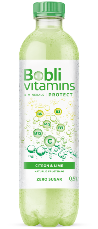 Bobli Vitamins Citron & Lime, plast, 0.5 l., 12 stk.