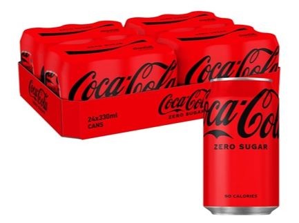 Coca-Cola Zero, dåse, 0.33 l., 24 stk.