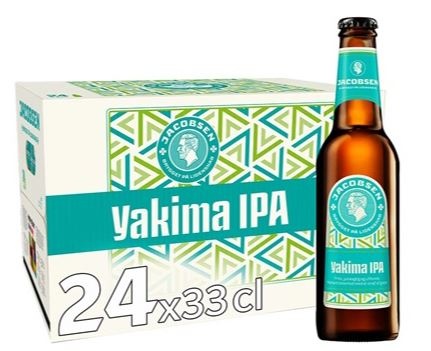 Jacobsen Yakima IPA, øl, glas, 0.33 l., 24 stk.