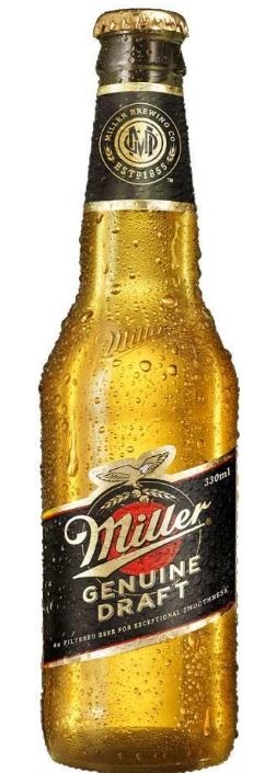 Miller Genuine Draft, øl, glas, 0.33 l., 24 stk.