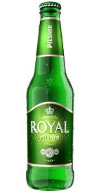Royal Pilsner, øl, glas, 0.33 l., 30 stk.